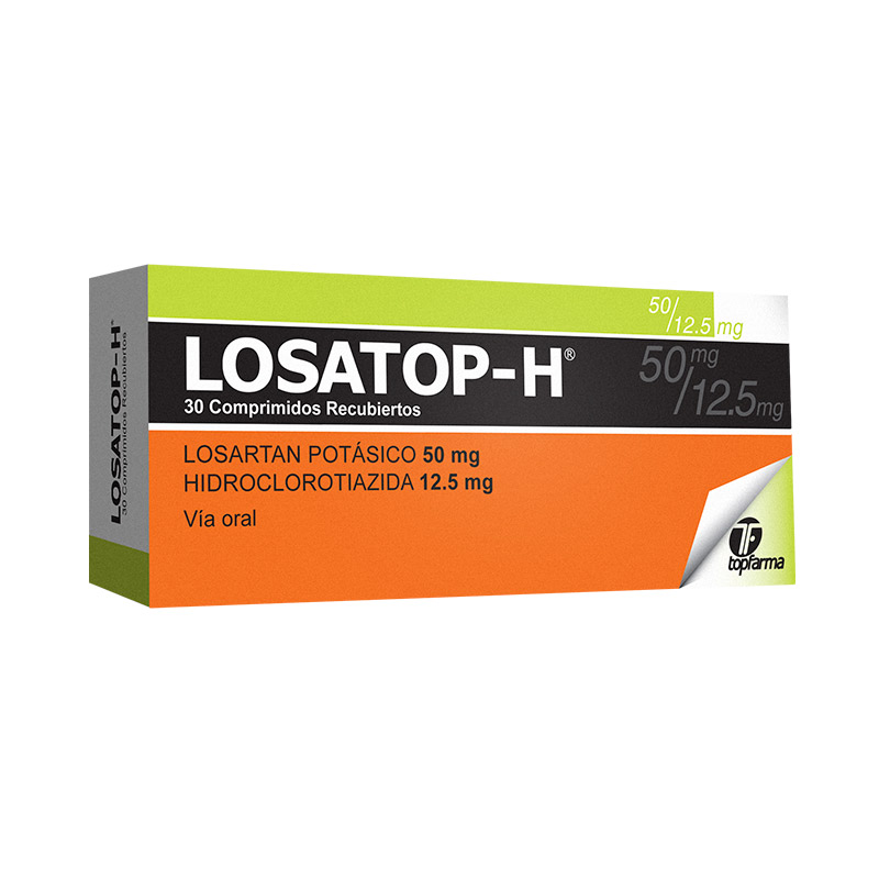Losatop-H 50 mg/ 12.5 mg cajas x 30 comprimidos 